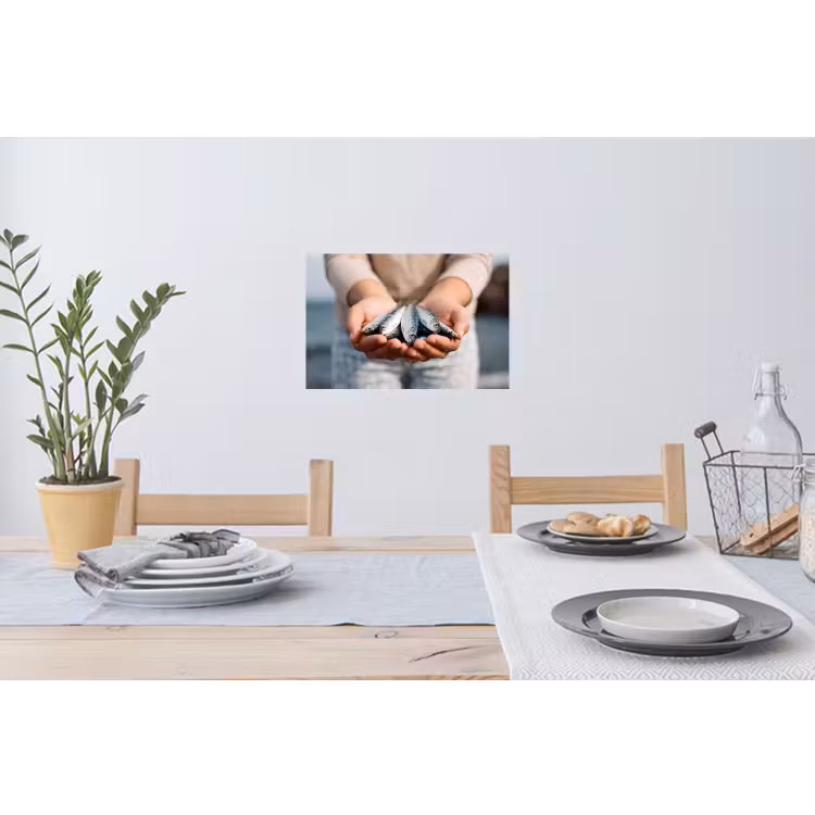 Wall Sticker - Fish - Hands - Nature - Vis - Handen - Natuur Muursticker klein