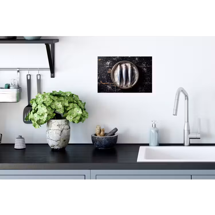 Wall Sticker - Fish - Salt - Food - Vis - Zout - Eten Muursticker klein