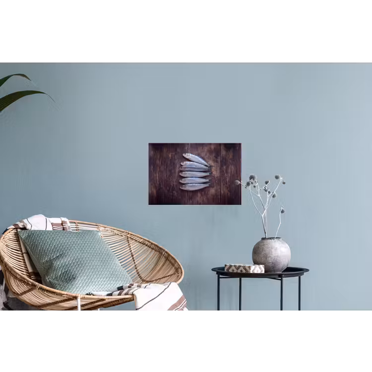 Wall Sticker - Fish - Wood - Food - Vis - Hout - Eten Muursticker klein