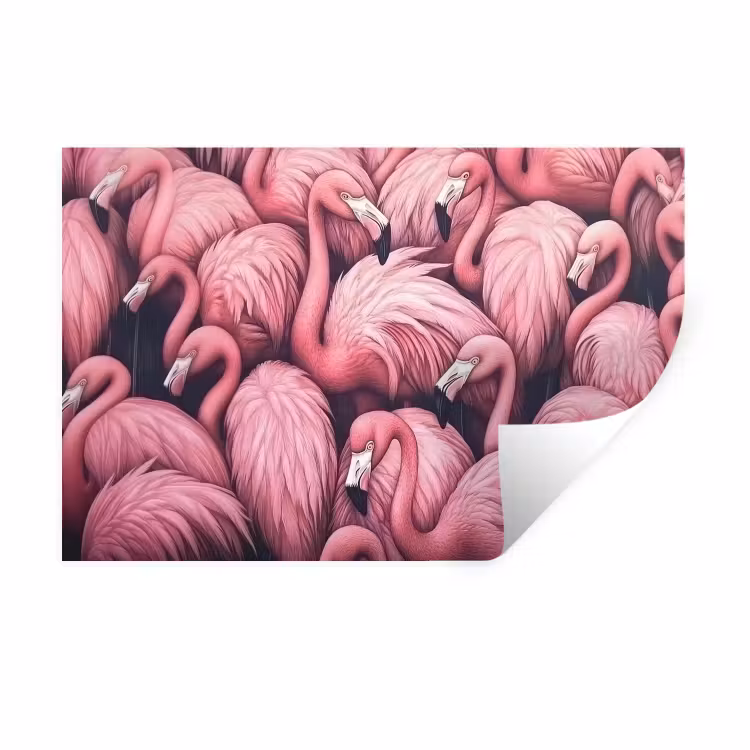 Flamingo - Roze - Dieren Muursticker klein -3d