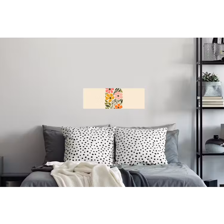 Bloemen - Speels - Kleurrijk Muursticker klein -slaapkamer