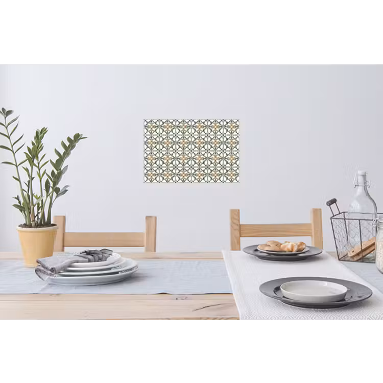 Floraal - Verweerd - Keurrijk Muursticker klein 286 -eettafel
