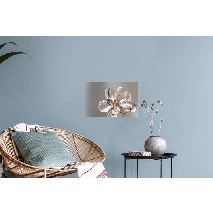 Bloem - Glazen - Doorzichtig Muursticker klein -plant