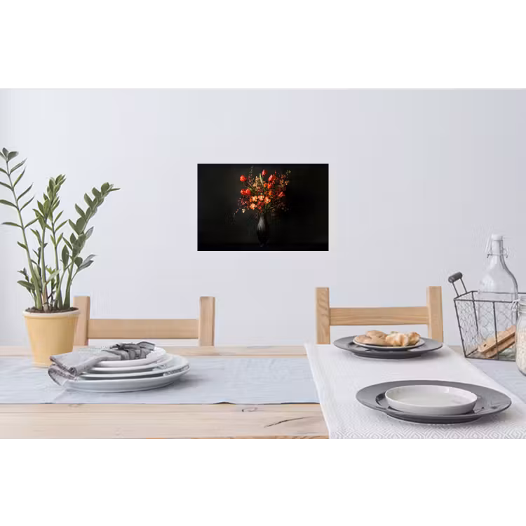 Bloemen - Takken - Boeket Muursticker klein -eettafel