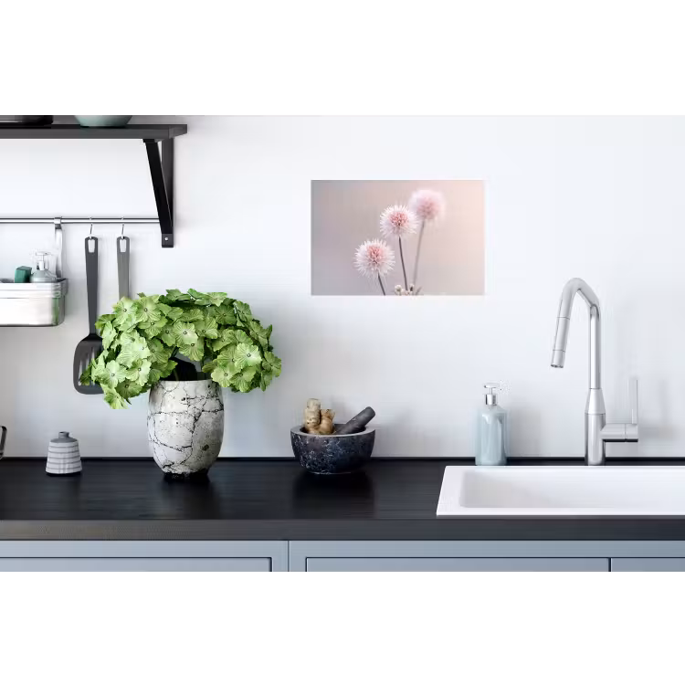 Bloemen - Bollen - Roze Muursticker klein -keuken