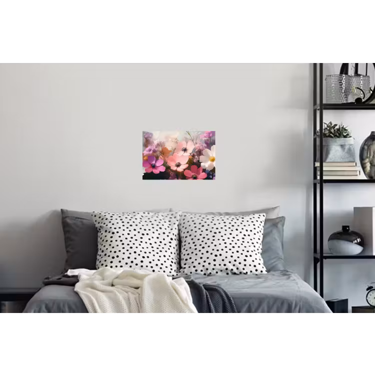 Bloemen - Kleurrijk - Bloei Muursticker klein -slaapkamer