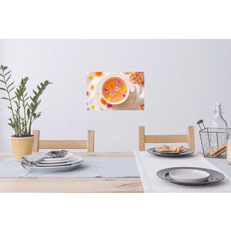 Bloemen - Kop - Natuur - Kleurrijk - Zomer Muursticker klein -eettafel