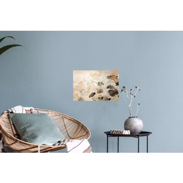Bloemen - Japandi - Wabi sabi Muursticker klein -plant