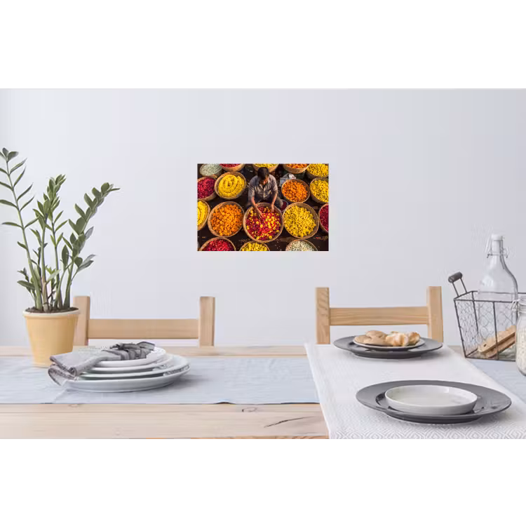 Wall Sticker - Flowers - Market - Colorful - Bloemen - Markt - Kleurrijk Muursticker klein