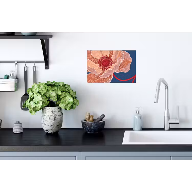 Wall Sticker - Flowers - Modern - Abstract - Bloemen - Modern - Abstract Muursticker klein