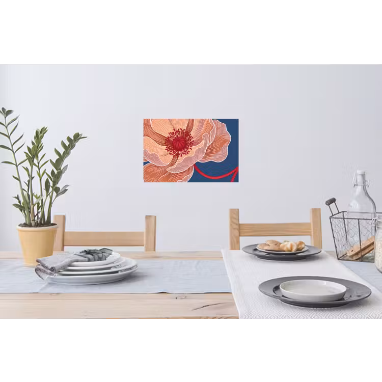 Wall Sticker - Flowers - Modern - Abstract - Bloemen - Modern - Abstract Muursticker klein