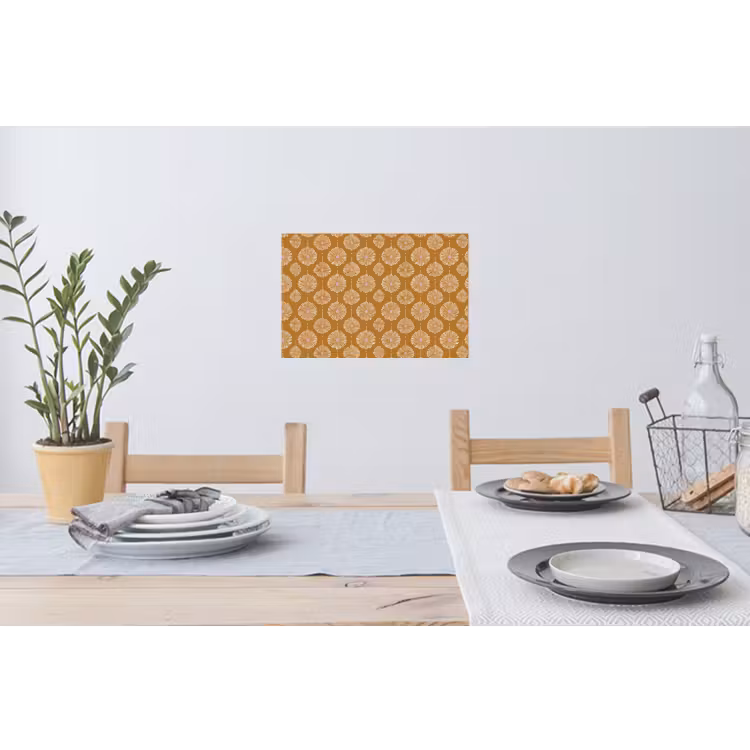 Bloemen - Modern - Oker Muursticker klein 286 -eettafel