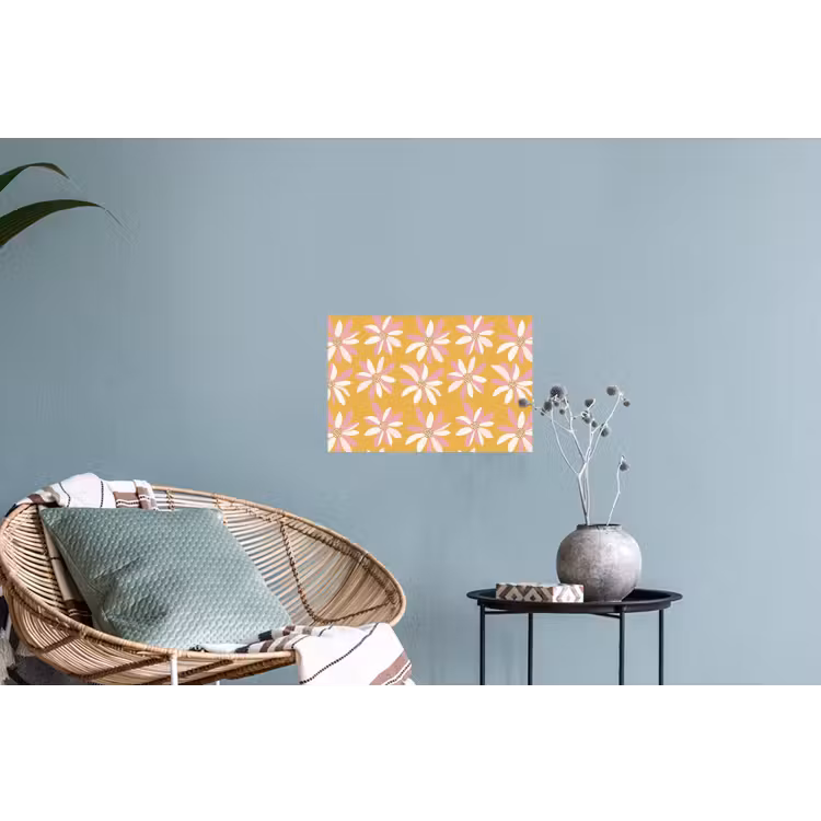 Bloemen - Modern - Geel Muursticker klein 286 -plant