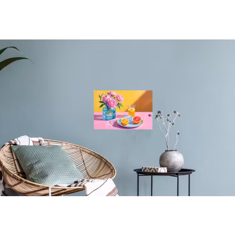 Wall Sticker - Flowers - Pink - Modern - Bloemen - Roze - Modern Muursticker klein