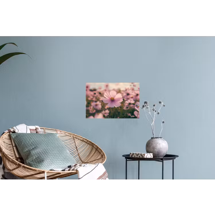 Bloemen - Paars - Wazig Muursticker klein -plant