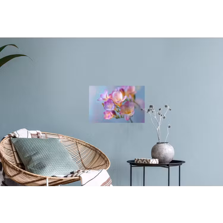 Bloemen - Paars - Overloop - Meeldraden Muursticker klein -plant