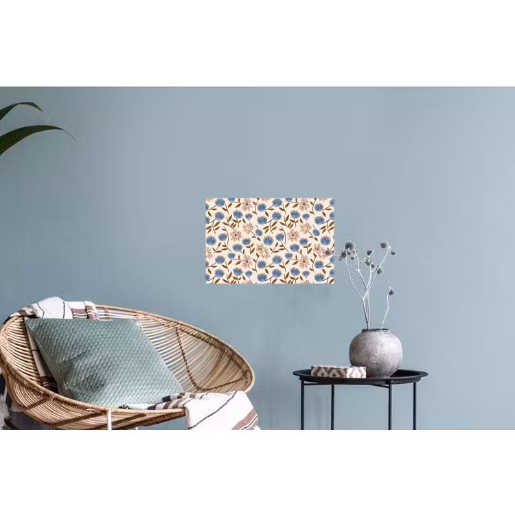 Bloemen - Wild - Blauw Muursticker klein 286 -plant