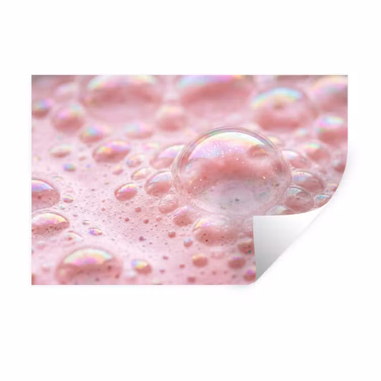 Schuim - Structuur - Roze Muursticker klein -3d