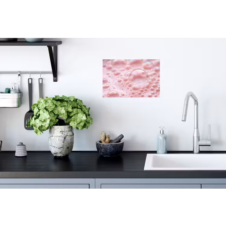 Schuim - Structuur - Roze Muursticker klein -keuken