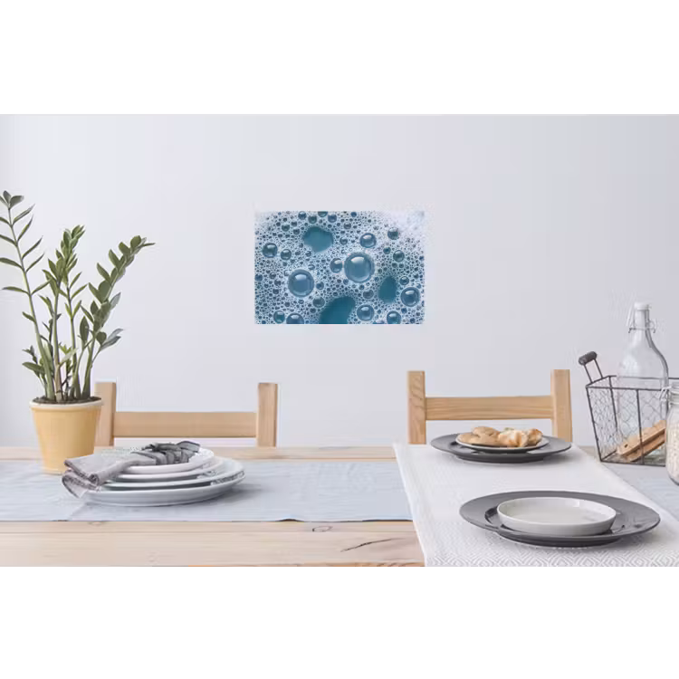 Schuim - Water - Textuur Muursticker klein -eettafel