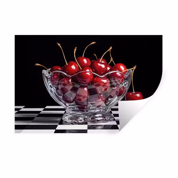 Wall Sticker - Food - Cherries - Red - Eten - Kersen - Rood Muursticker klein