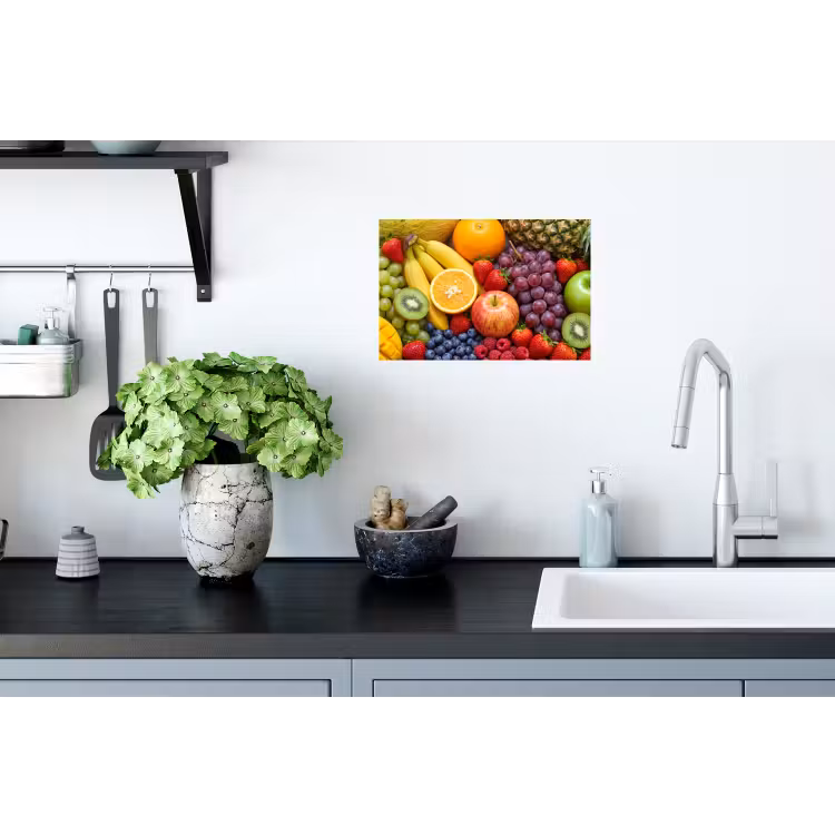 Eten - Fruit - Vers - Kleurrijk - Voeding Muursticker klein -keuken