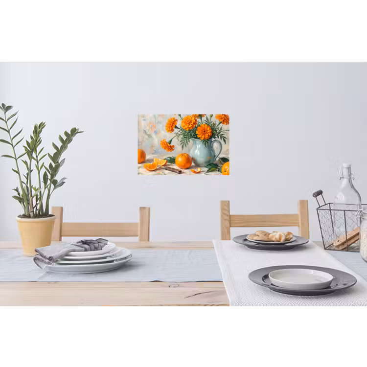 Wall Sticker - Food - Orange - Art - Eten - Oranje - Kunst Muursticker klein