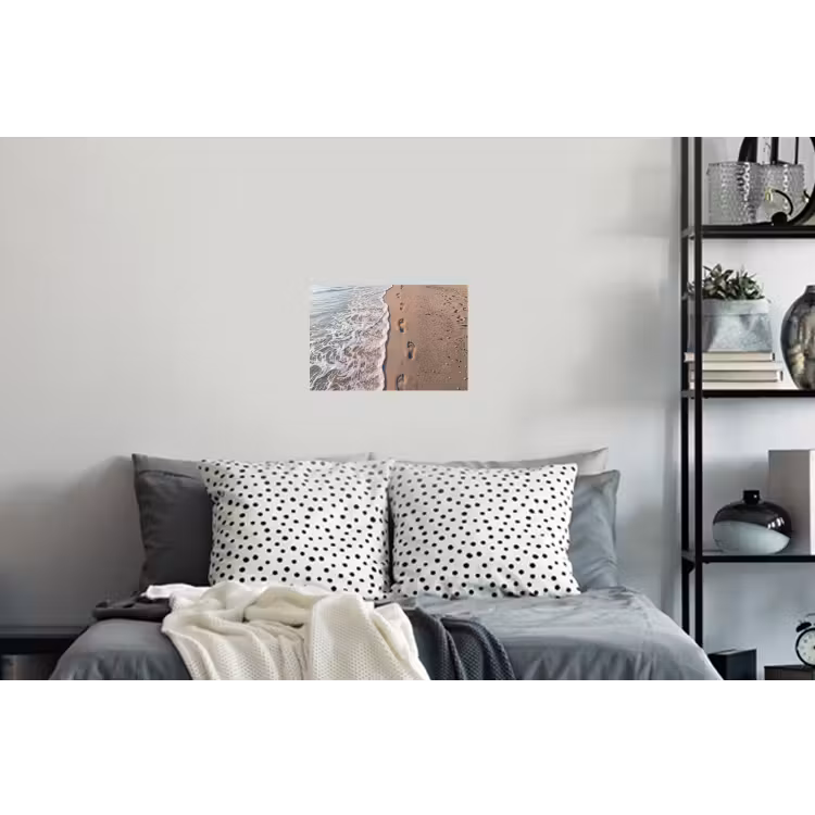 Voetstappen - Vloedlijn - Zee Muursticker klein -slaapkamer