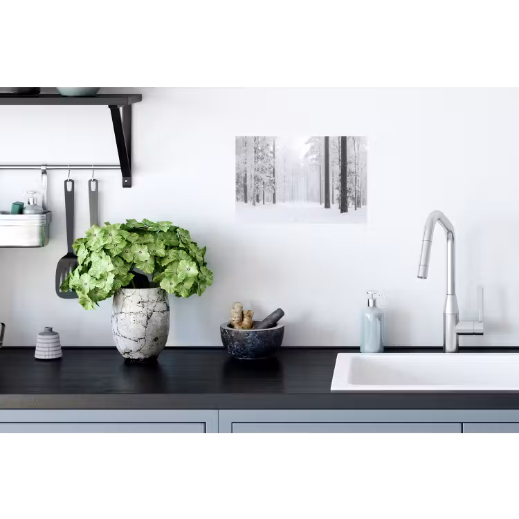 Bos - Sneeuw - Pad - Winter - Stilte Muursticker klein -keuken