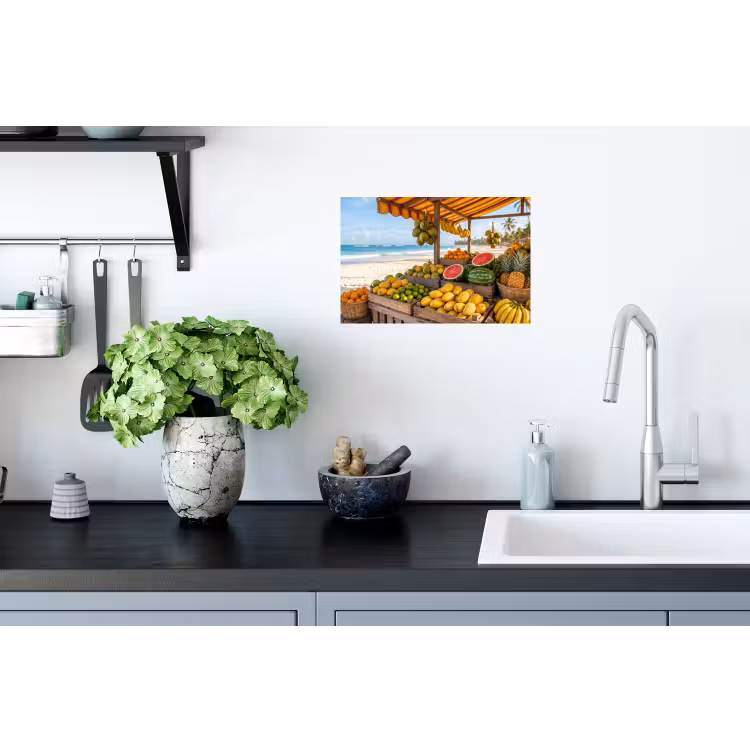 Wall Sticker - Fruit - Beach - Tropical - Fruit - Strand - Tropisch Muursticker klein