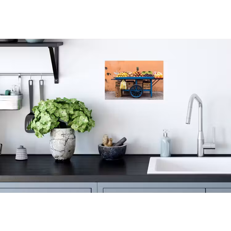 Wall Sticker - Fruit - Cart - Street - Fruit - Kar - Straat Muursticker klein
