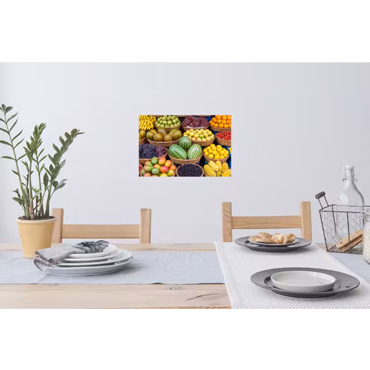 Wall Sticker - Fruit - Market - Colorful - Fruit - Markt - Kleurrijk Muursticker klein