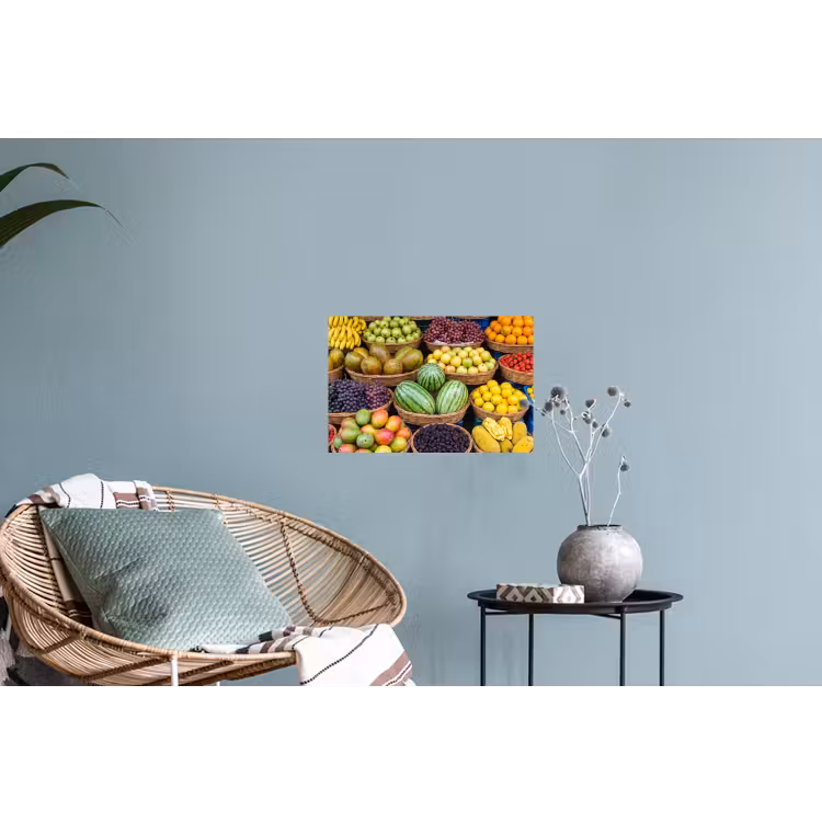 Wall Sticker - Fruit - Market - Colorful - Fruit - Markt - Kleurrijk Muursticker klein