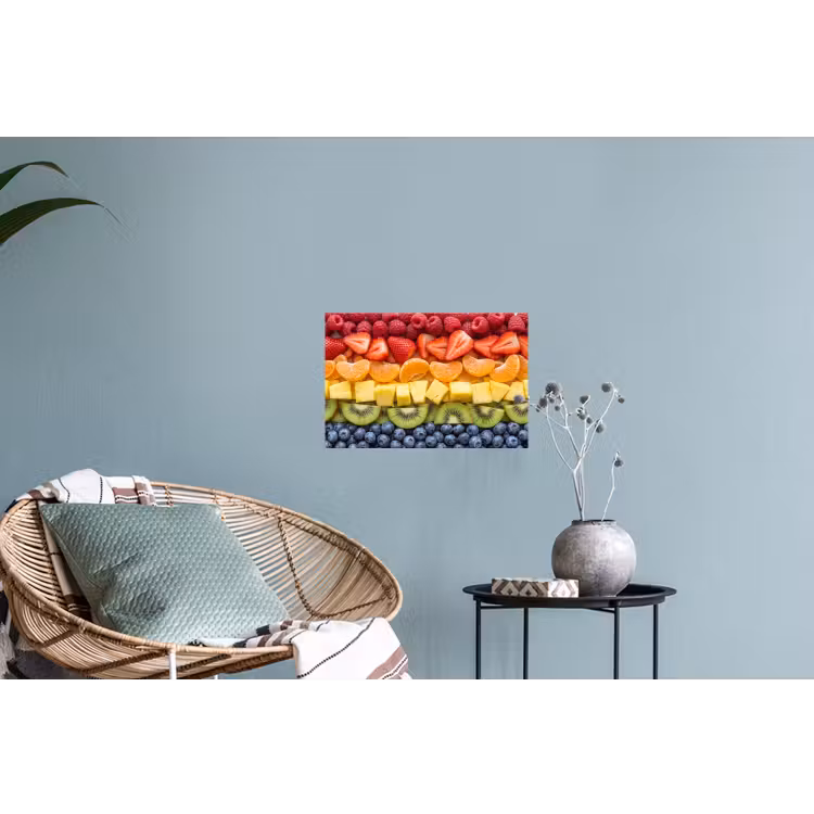 Fruit - Regenboog - Gezond - Kleurrijk Muursticker klein -plant