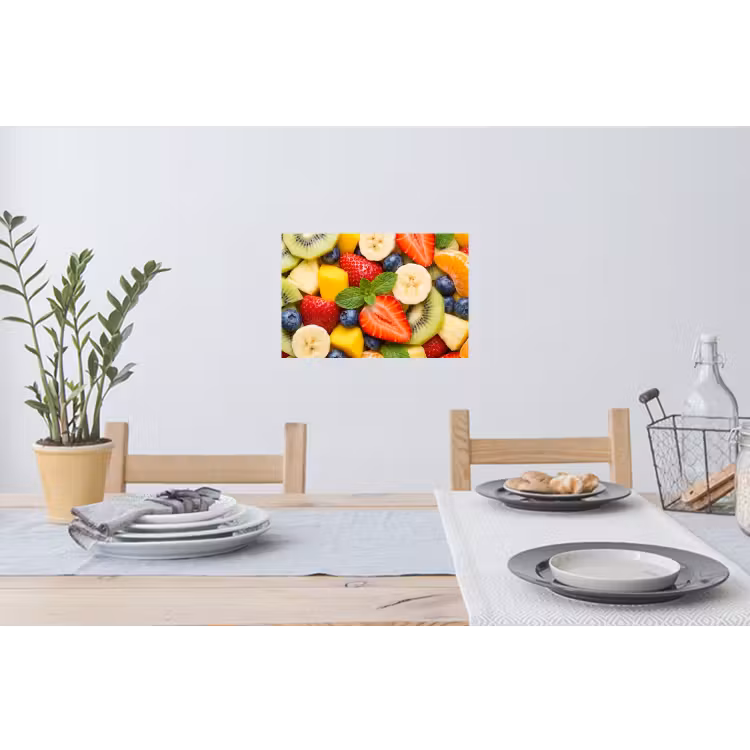 Fruit - Plakjes - Eten - Kleurrijk Muursticker klein -eettafel