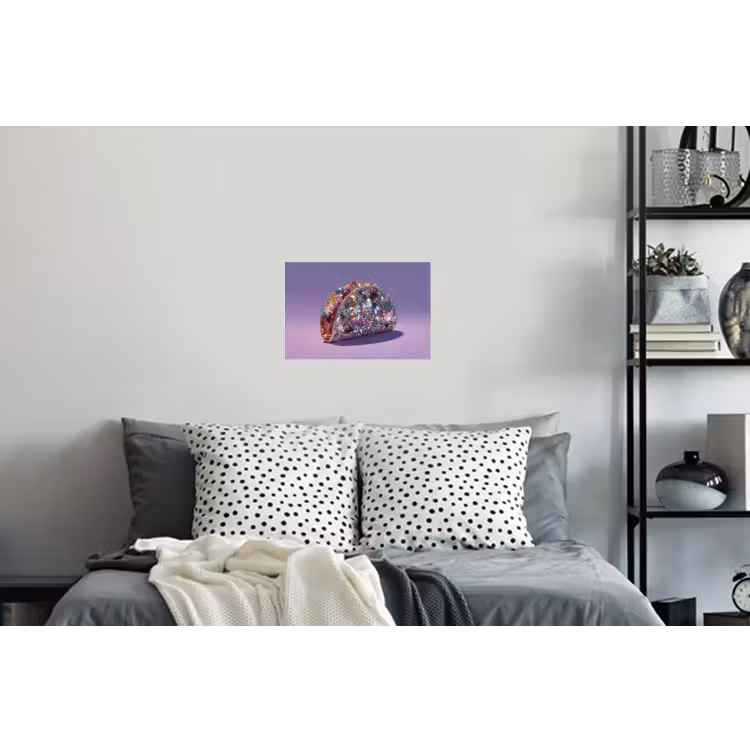 Edelstenen - Glitters - Paars - Kleurrijk Muursticker klein -slaapkamer