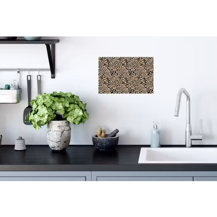 Giraf - Zebra - Motief - Bruin Muursticker klein 286 -keuken