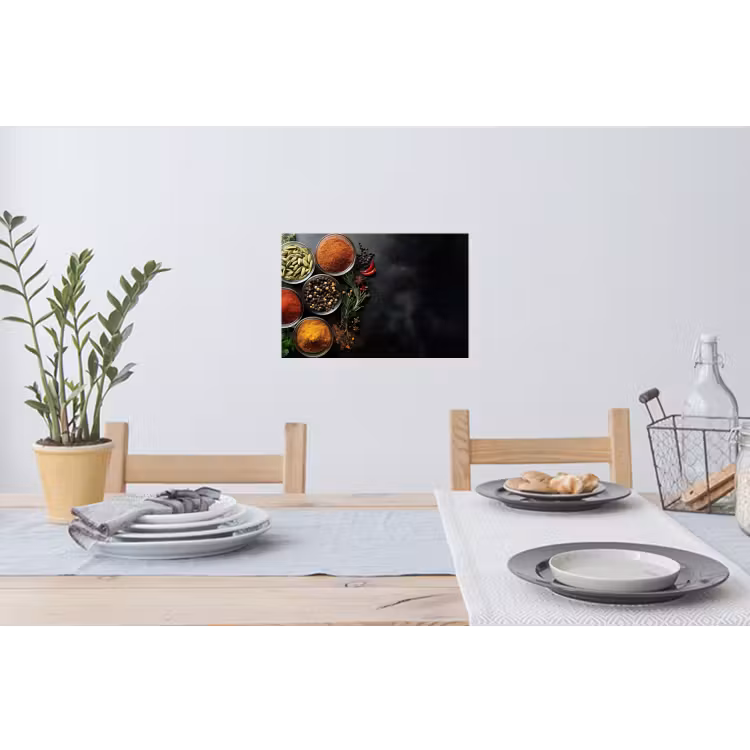Glazen - Bakjes - Blaadjes - Kruiden Muursticker klein -eettafel