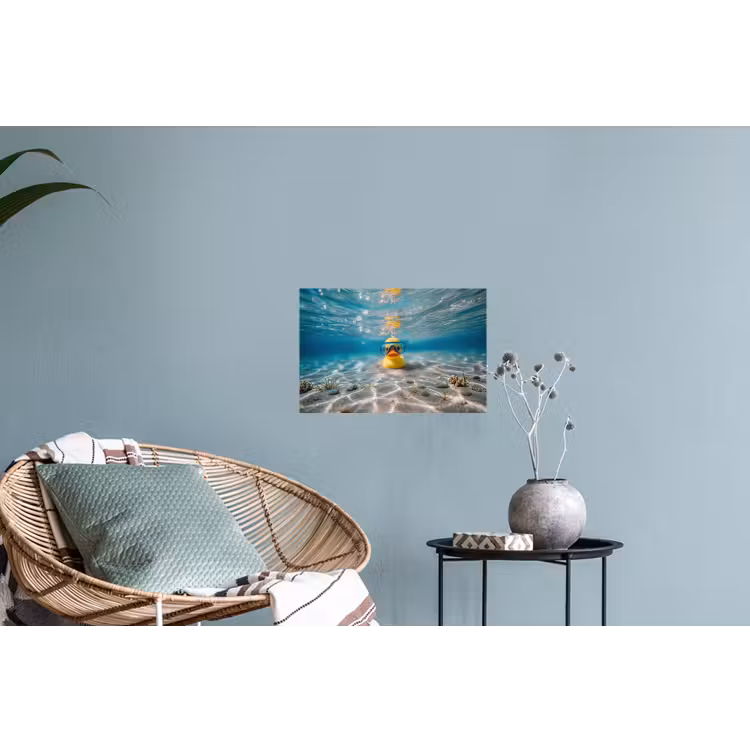 Duikbril - Eend - Water Muursticker klein -plant