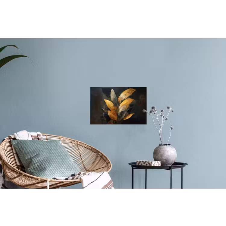 Gouden Bladcompositie – Botanische Luxe Muursticker klein -plant