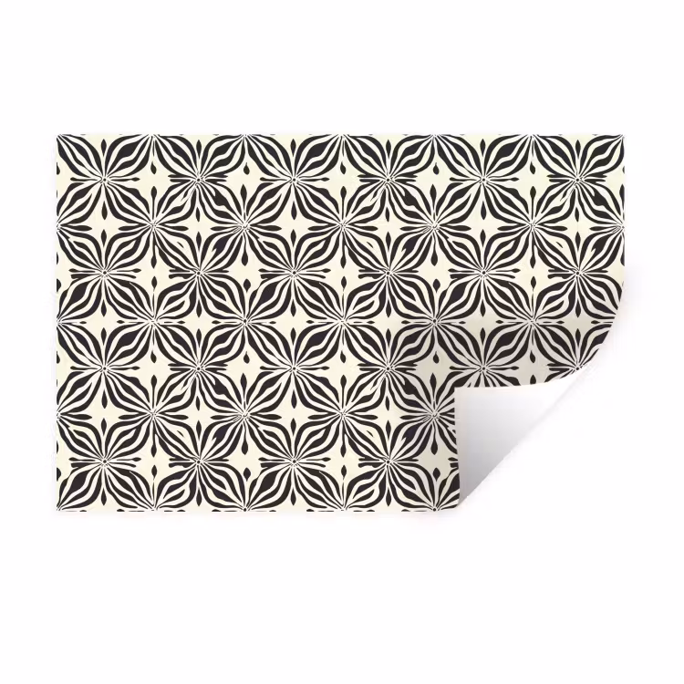 Grafisch - Patroon - Zwart Muursticker klein 286 -3d