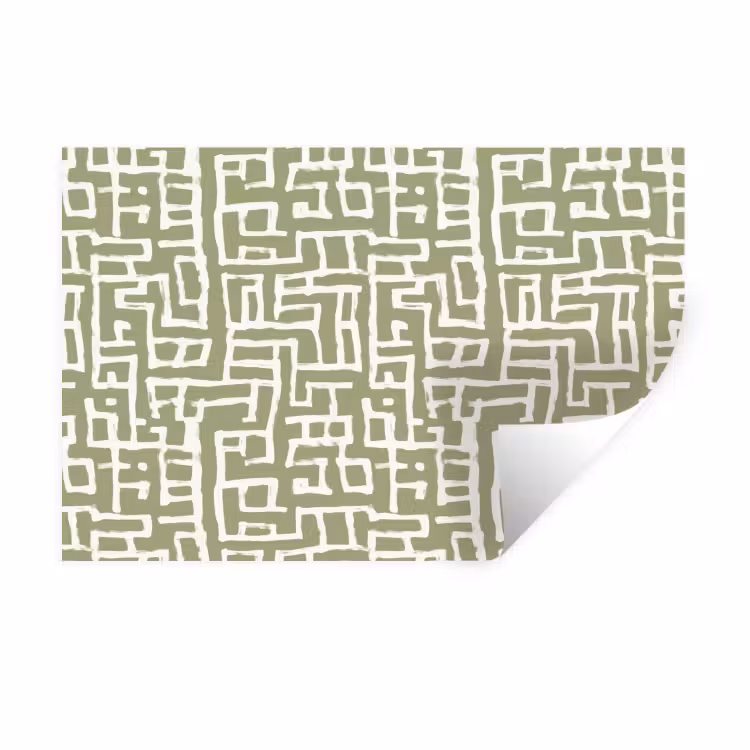 Grafisch - Patroon - Groen Muursticker klein 286 -3d
