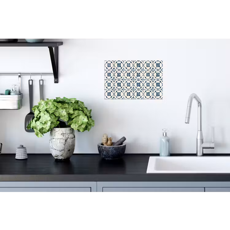 Grafisch - Tegel - Blauw Muursticker klein 286 -keuken