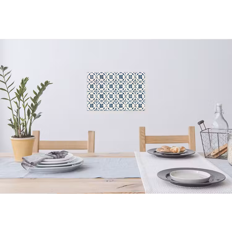 Grafisch - Tegel - Blauw Muursticker klein 286 -eettafel