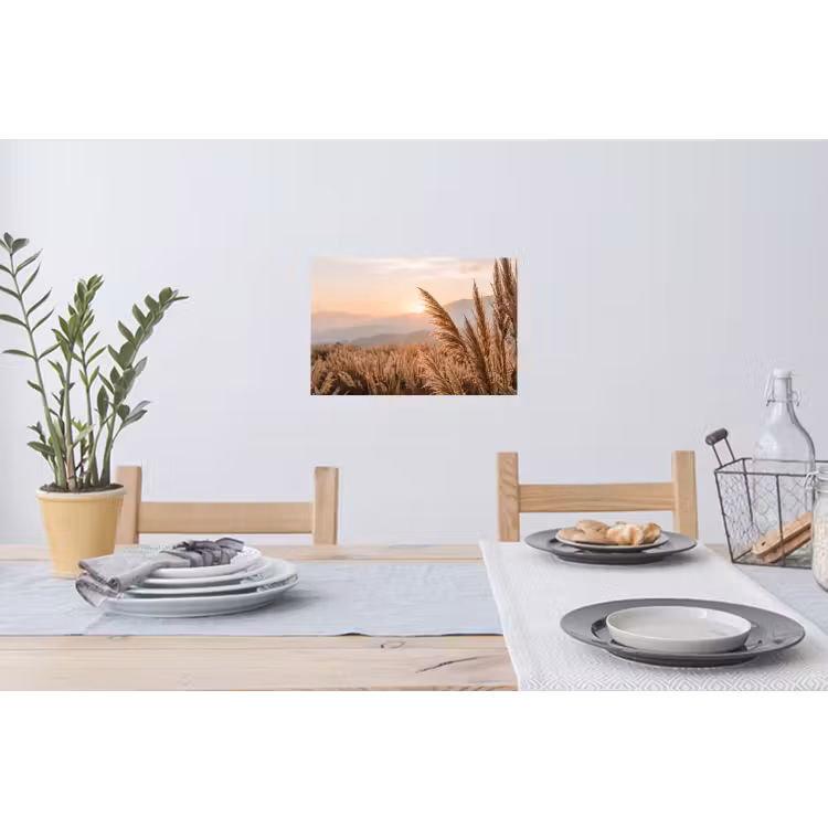 Gras - Veld - Zon - Natuur Muursticker klein -eettafel