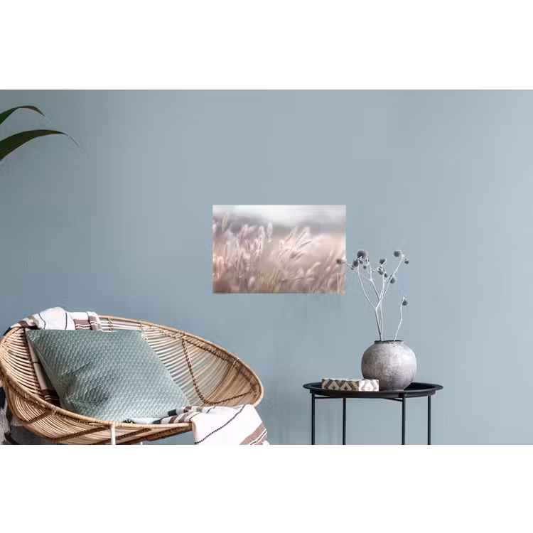 Graspluimen - Wind - Beige - Mistig Muursticker klein -plant