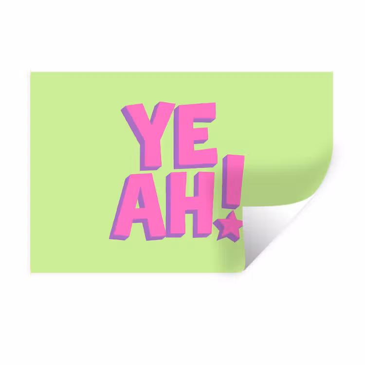 Groen - Neon - Quote Muursticker klein -3d