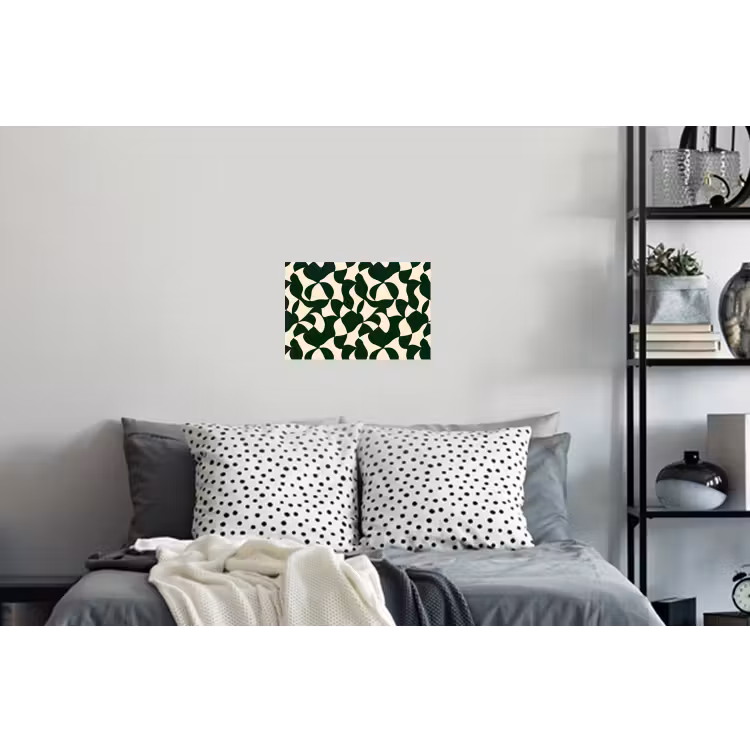 Groen - Organische vlakken - Crème Muursticker klein 286 -slaapkamer