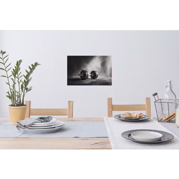 Halter - Gewichten - Zwart Muursticker klein -eettafel