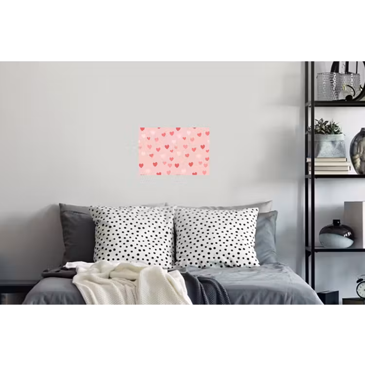 Hartjes - Patroon - Roze - Eenvoudig Muursticker klein -slaapkamer